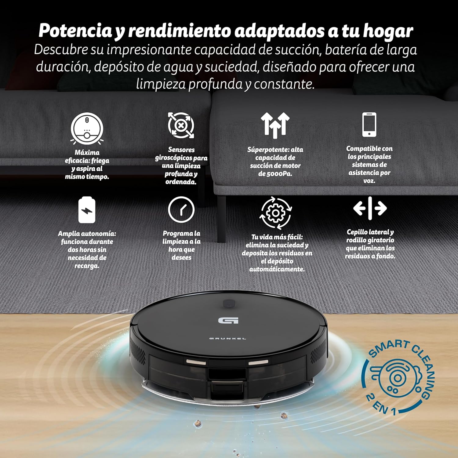 Robot Aspirador Grunkel I-DANCER TURBO BRUSH - Imagem 8