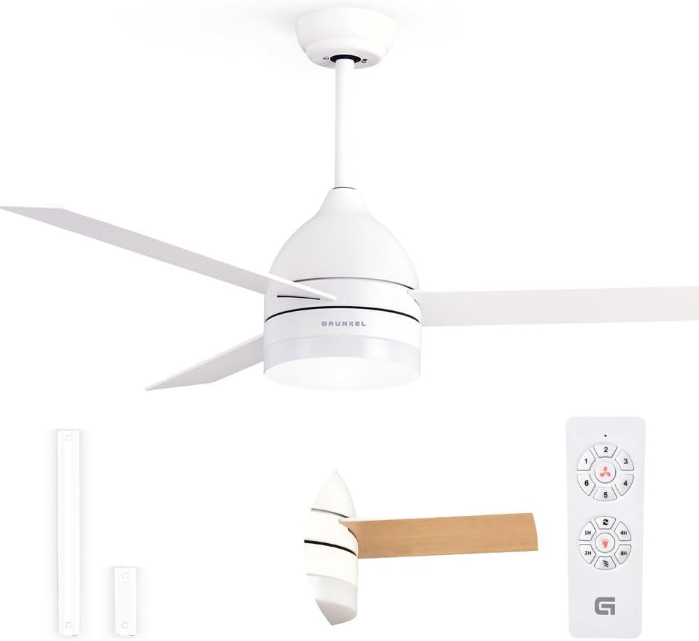 Ventilador de Teto Grunkel SKYECO-52/ 28W/ 3 Pás 132cm/ 6 Velocidades