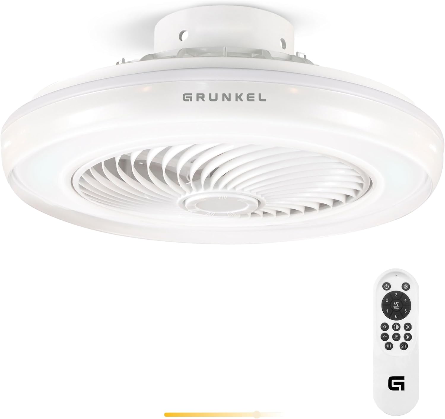 Ventilador de Teto Grunkel SKYWIND-20B/ 7W/ 5 Pás 50cm/ 6 Velocidades