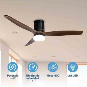 Ventilador de Teto Grunkel SKYWIND-52WN/ 41W/ 3 Pás 132cm/ 6 Velocidades - Imagem 2