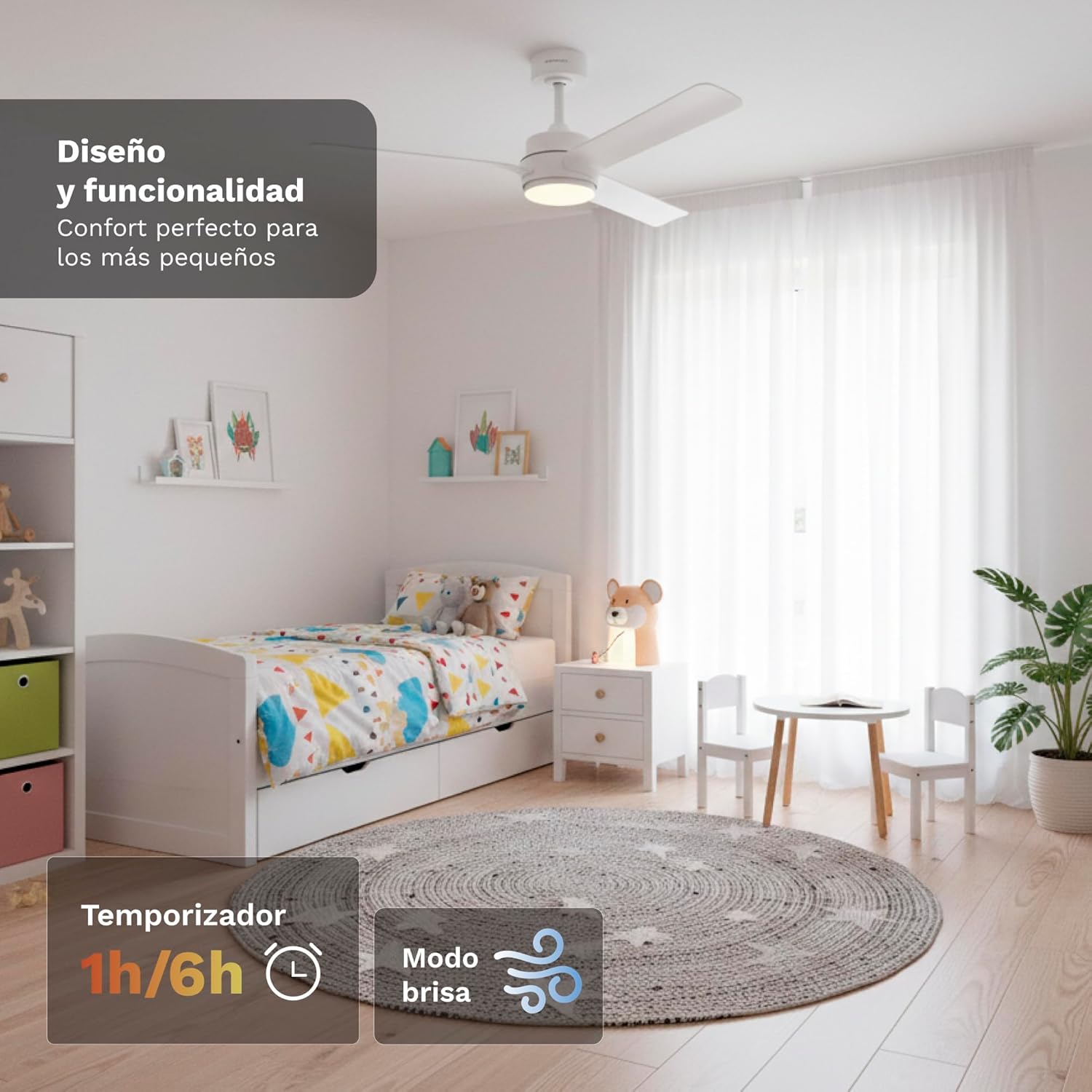 Ventilador de Teto Grunkel SKYEASY47/ 30W/ 3 Pás 119cm/ 6 Velocidades - Imagem 4