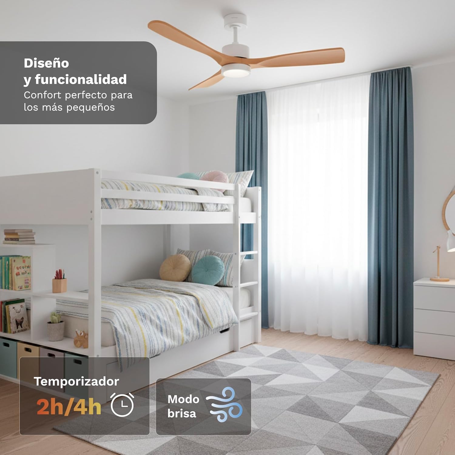 Ventilador de Teto Grunkel SKYSTYLE52/ 35W/ 3 Pás 132cm/ 6 Velocidades - Imagem 4