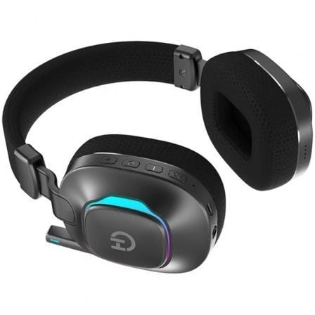 Auscultadores Gaming Sem Fios com Microfone Hiditec Vortex ARGB/ Jack 3.5/ Bluetooth/ Pretos - Imagem 4