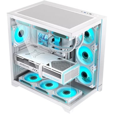 Caixa Gaming Semitorre Hiditec H3 Pro ATX Vidro Temperado Branco - Imagem 2