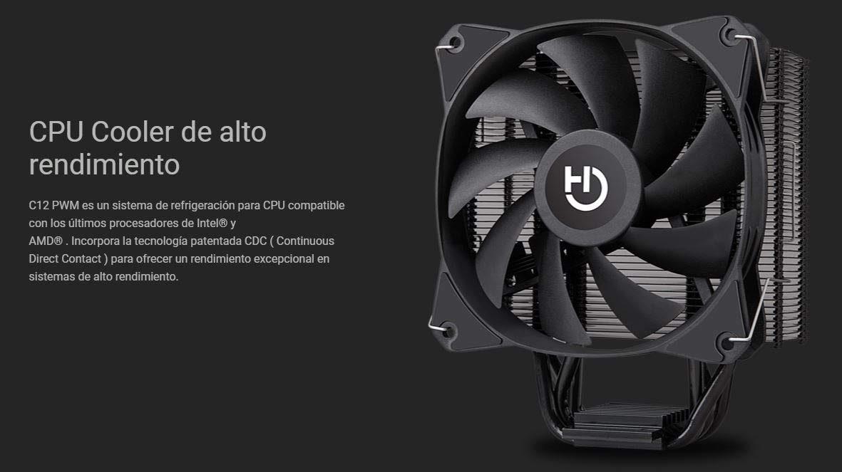 Ventilador com Dissipador Hiditec C12 PWM/ 12cm - Imagem 6