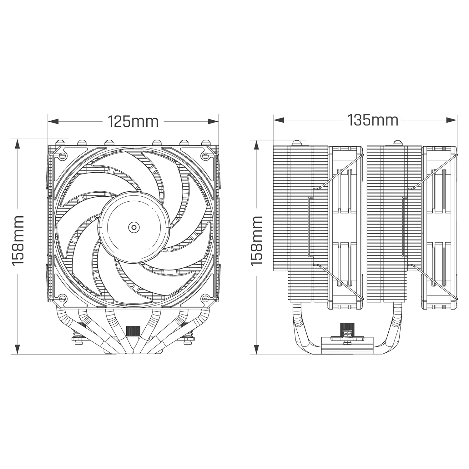 Ventilador com Dissipador Hiditec C20 Pro/ 12cm - Imagem 6