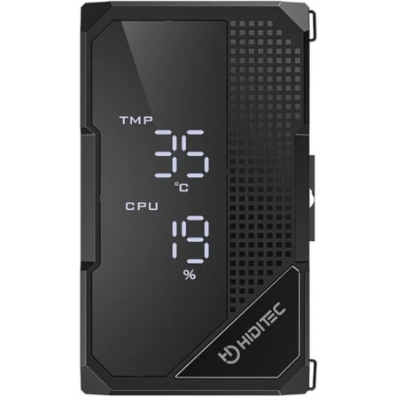 Dissipador de CPU Hiditec DC20 Pro 120mm 6 Heatpipes Display Digital RGB Preto - Imagem 5