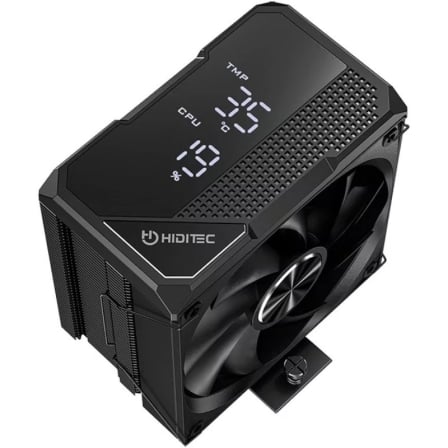 Dissipador de CPU Hiditec DC20 Pro 120mm 6 Heatpipes Display Digital RGB Preto - Imagem 4