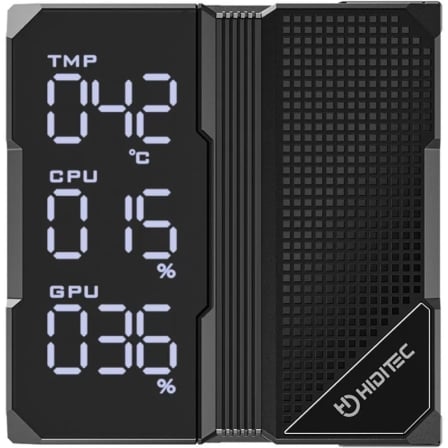 Dissipador de CPU HIDITEC DC40 Pro 12cm 6 Heatpipes com Ecrã Digital RGB e 2 Ventoinhas - Imagem 5