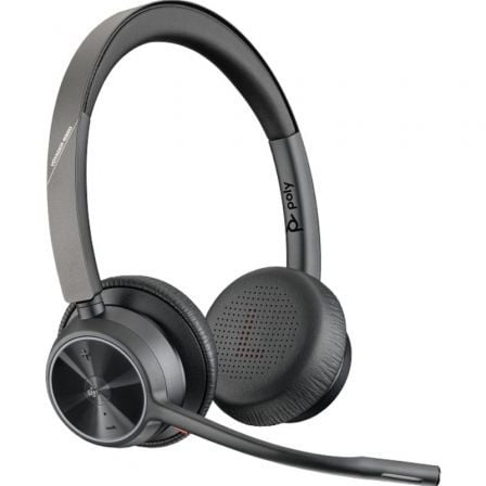 Auscultadores Sem Fios Poly Voyager 4320 para Microsoft Teams + Adaptador BT700/ com Microfone/ Bluetooth/ Pretos - Imagem 3