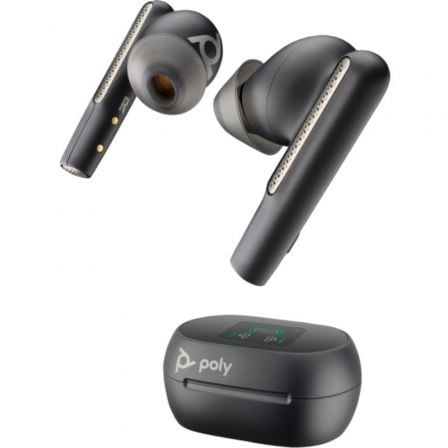 Auriculares Bluetooth Poly Voyager Free 60+ UC M com estojo de carregamento + Adaptador BT700/ Autonomia 10h/ Pretos