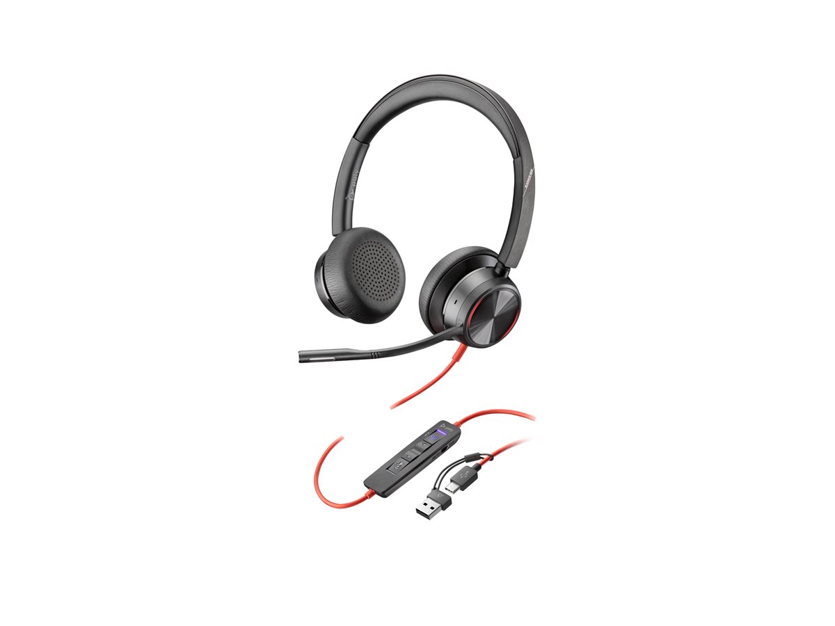 Auriculares Poly Blackwire 8225 para Microsoft Teams + Adaptador USB-C/A/ com Microfone/ USB Tipo-C/ Pretos - Imagem 4
