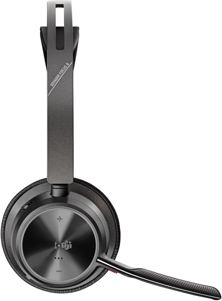 Auscultadores Sem Fios Poly Voyager Focus 2 para Microsoft Teams + Adaptador USB-C-A + Suporte de Carregamento/ com Microfone/ Bluetooth/ Preto - Imagem 7