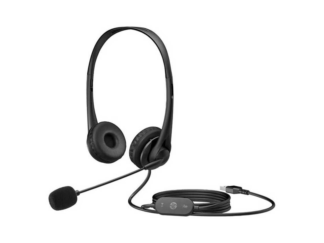 Auriculares HP G2/ com Microfone/ USB/ Pretos
