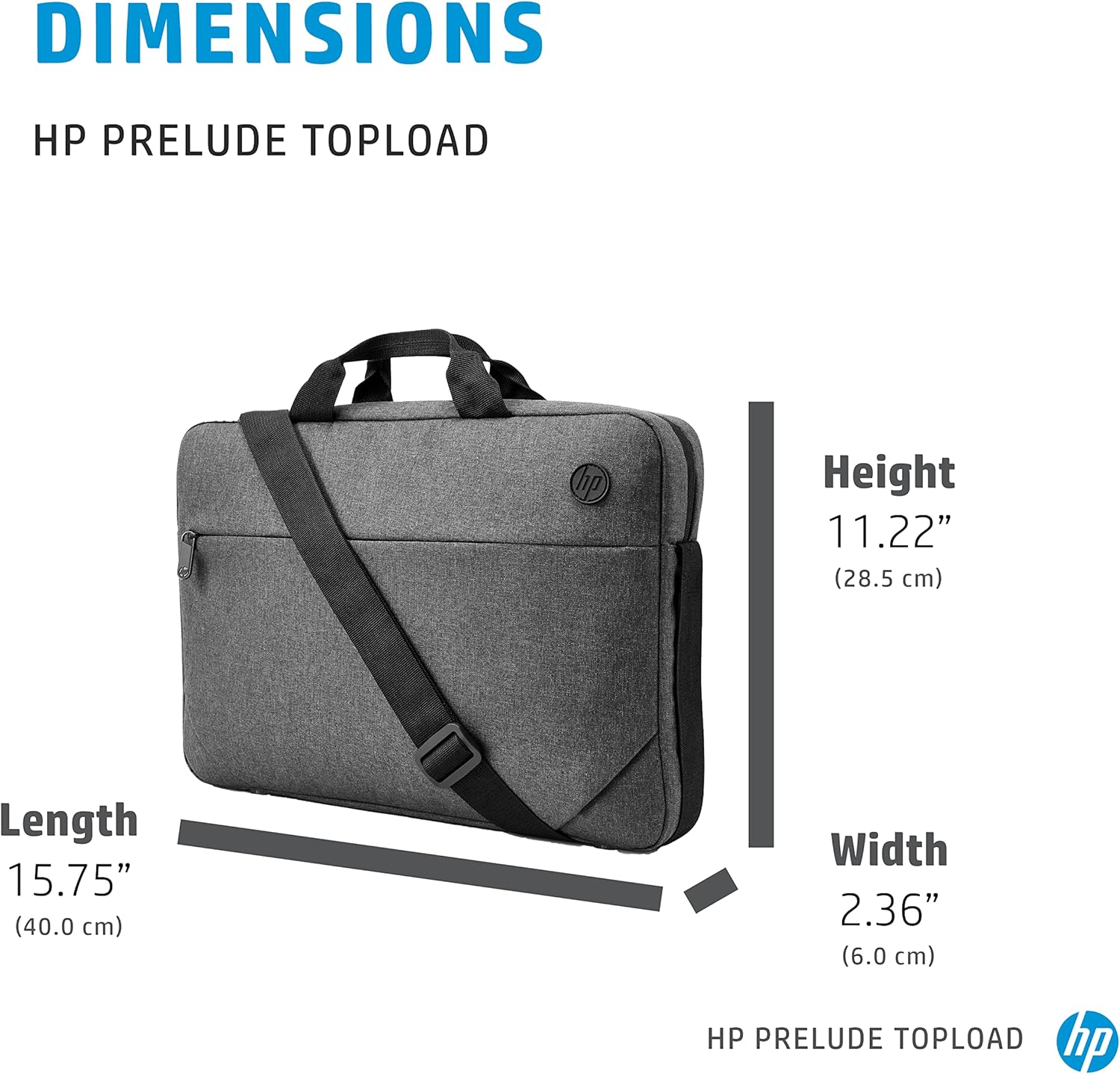 Mala HP Prelude para Portáteis até 15.6"/ Cinza Formato OEM - Imagem 3