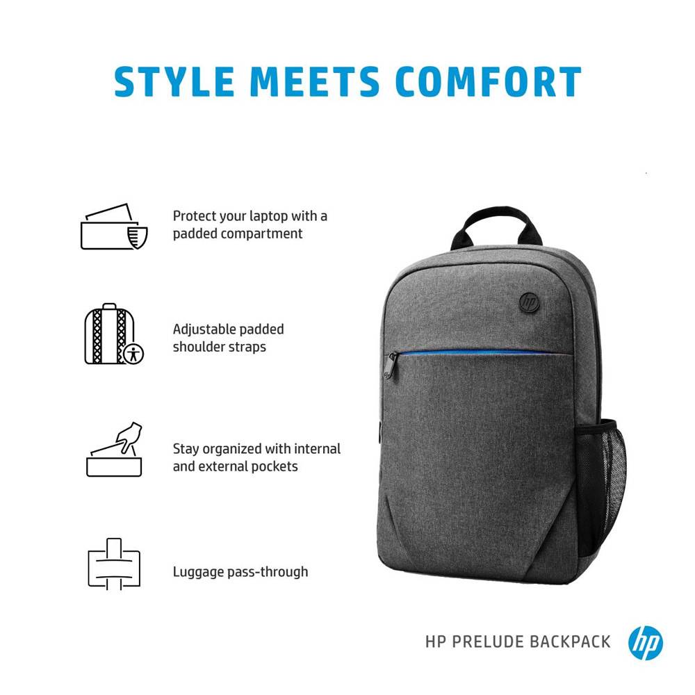 Mochila HP Prelude para Portáteis até 15.6"/ Cinzento - Imagem 2