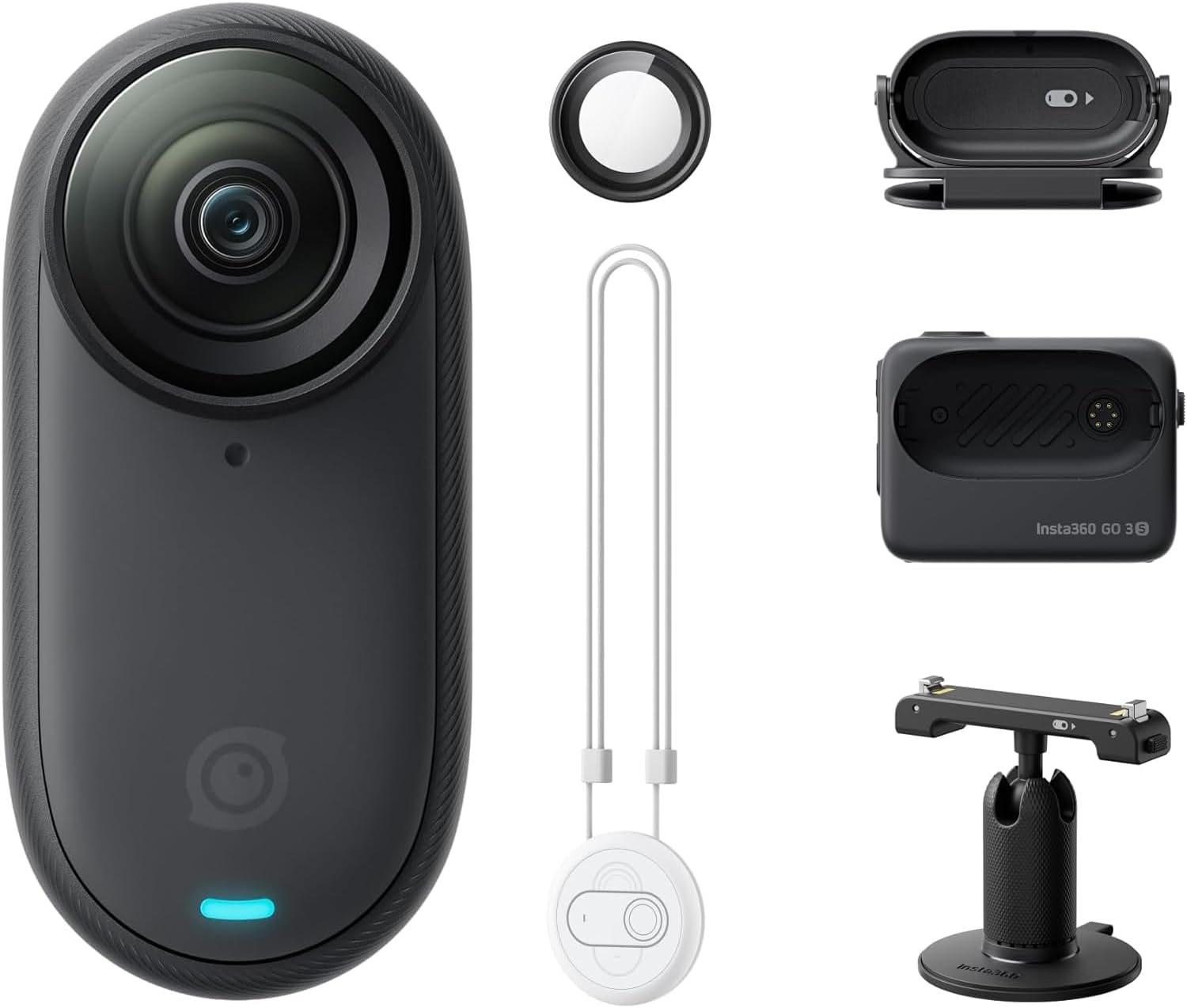Câmara Digital Desportiva Insta360 GO 3S/ 4K/ Ângulo de visão 180º/ Preta