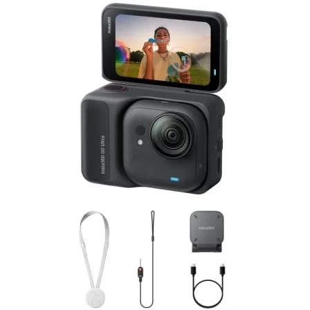 Câmara Desportiva Insta360 GO Ultra Pack Standard 4K 60fps Sensor 1/1.28" Chip IA 5nm Preta