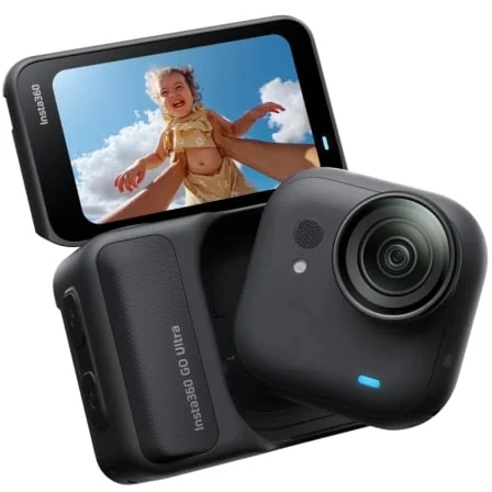 Câmara Desportiva Insta360 GO Ultra Pack Standard 4K 60fps Sensor 1/1.28" Chip IA 5nm Preta - Imagem 2