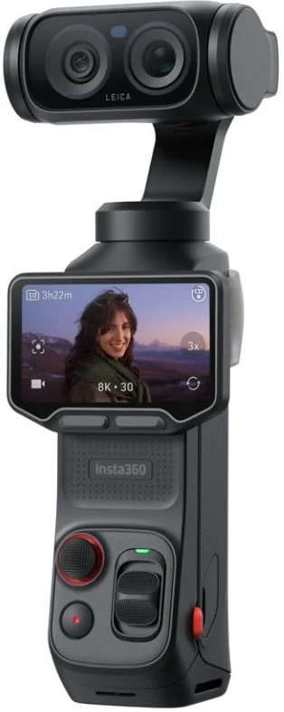 Câmara Digital Desportiva Insta360 Luna Pro 8K Sensor 1" Lente Leica Summicron Gimbal 3 Eixos Preto - Imagem 2