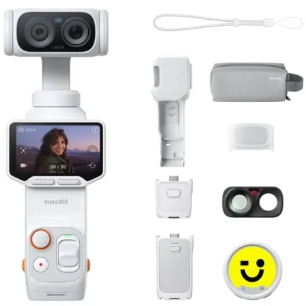 Câmara Digital Insta360 Luna Ultra Pack Criador 8K Sensor 1" Lente Leica Branca
