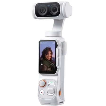 Câmara Desportiva 360º Insta360 Luna Ultra Pack Standard 8K Sensor 1" Leica Gimbal 3 Eixos Branca - Imagem 2
