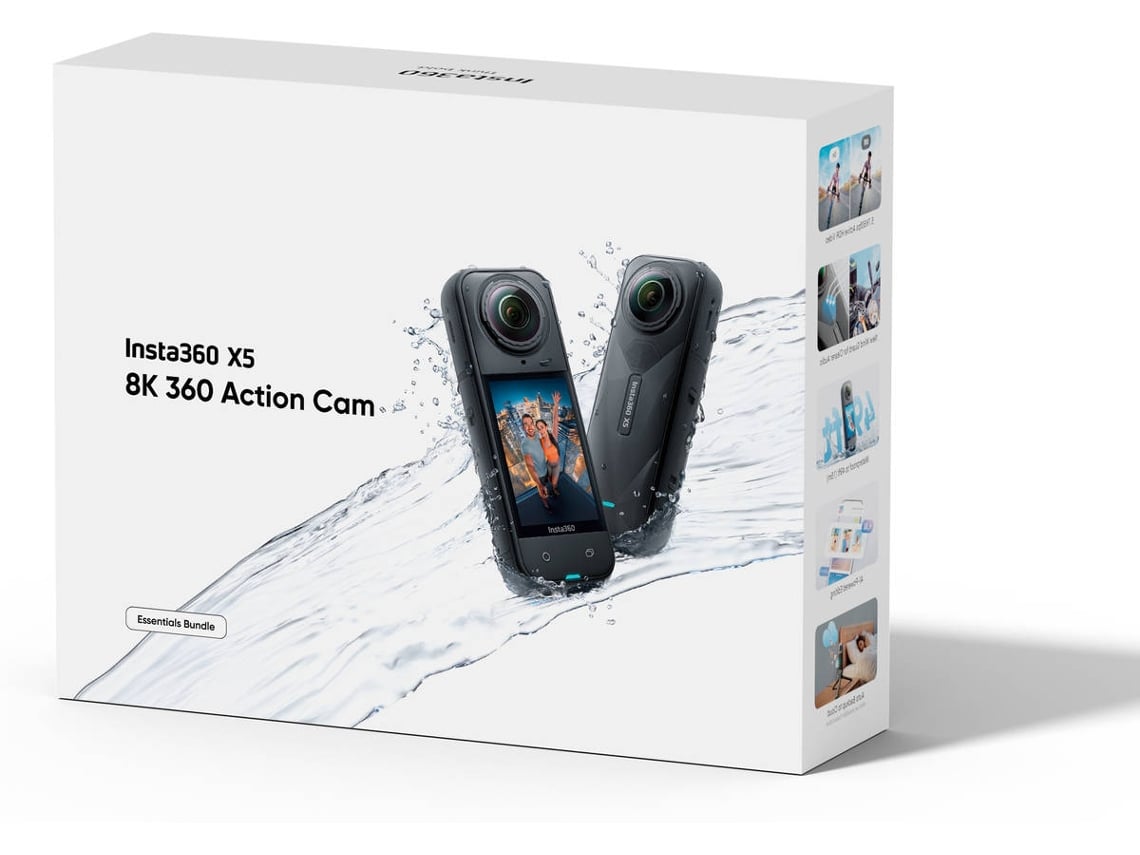 Câmara Digital Desportiva Insta360 X5 Kit Essencial/ 8K/ Ângulo de visão 360º/ Preto - Imagem 11