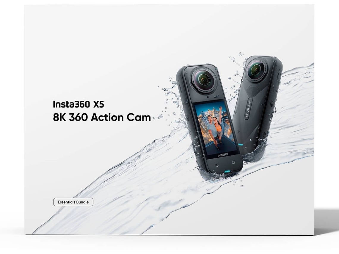 Câmara Digital Desportiva Insta360 X5 Kit Essencial/ 8K/ Ângulo de visão 360º/ Preto - Imagem 12