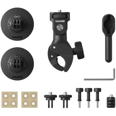 Kit de Suportes para Mota Insta360 com Pinça Universal e Suportes Adesivos Flexíveis 3M - Imagem 2