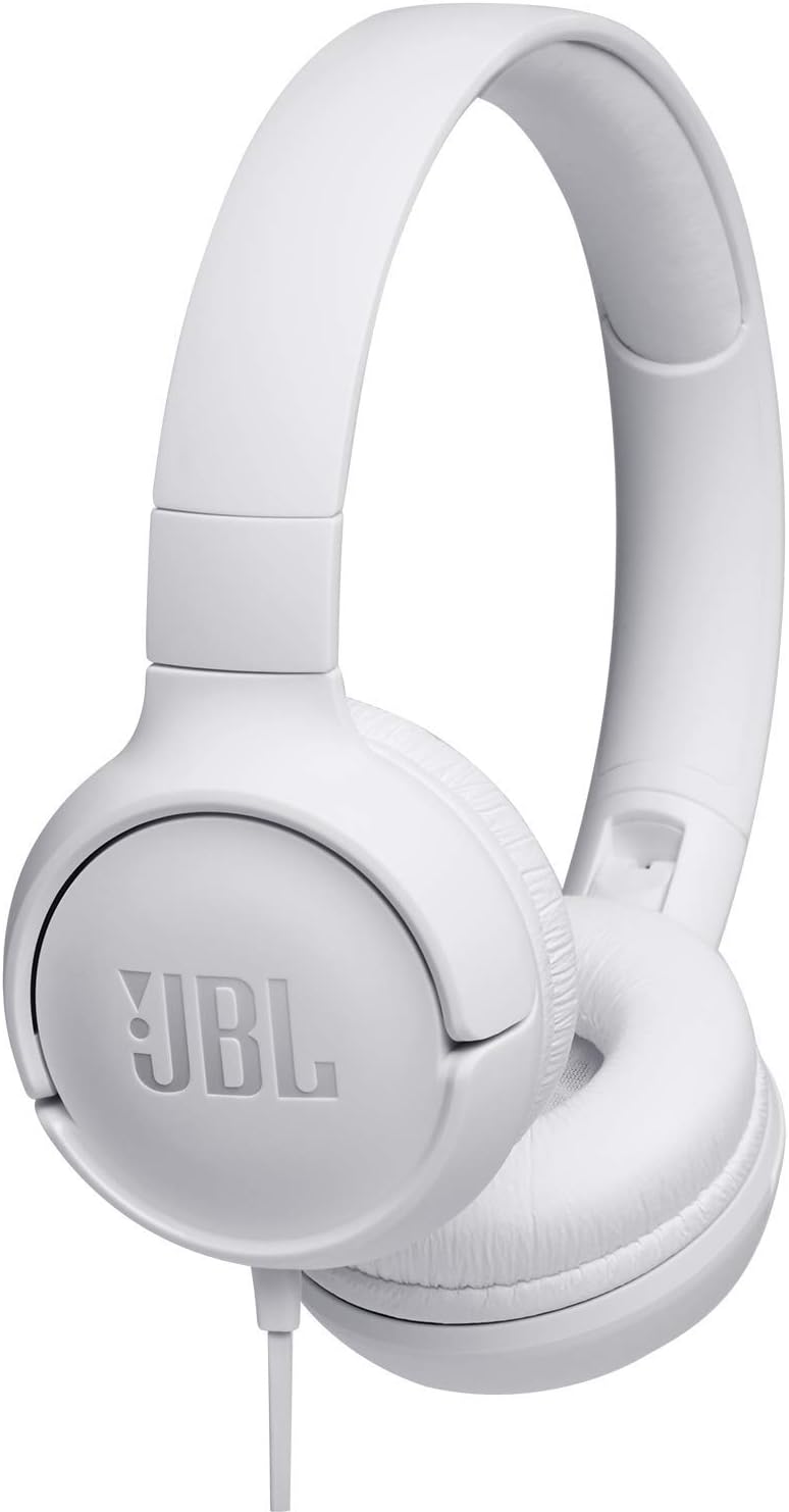 Auscultadores JBL Tune 500/ com Microfone/ Jack 3.5/ Brancos