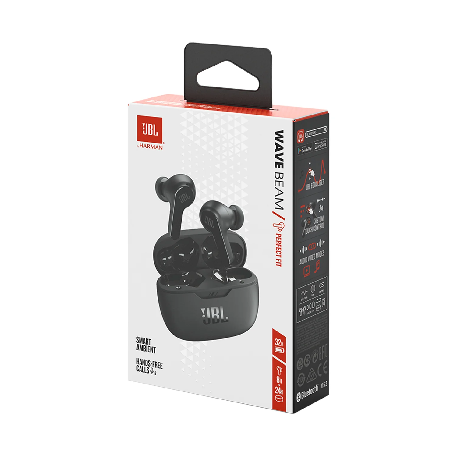 Auriculares Bluetooth JBL Vibe Beam Drivers 8mm Autonomia 32h Resistentes a Salpicos e Pó Preto - Imagem 9