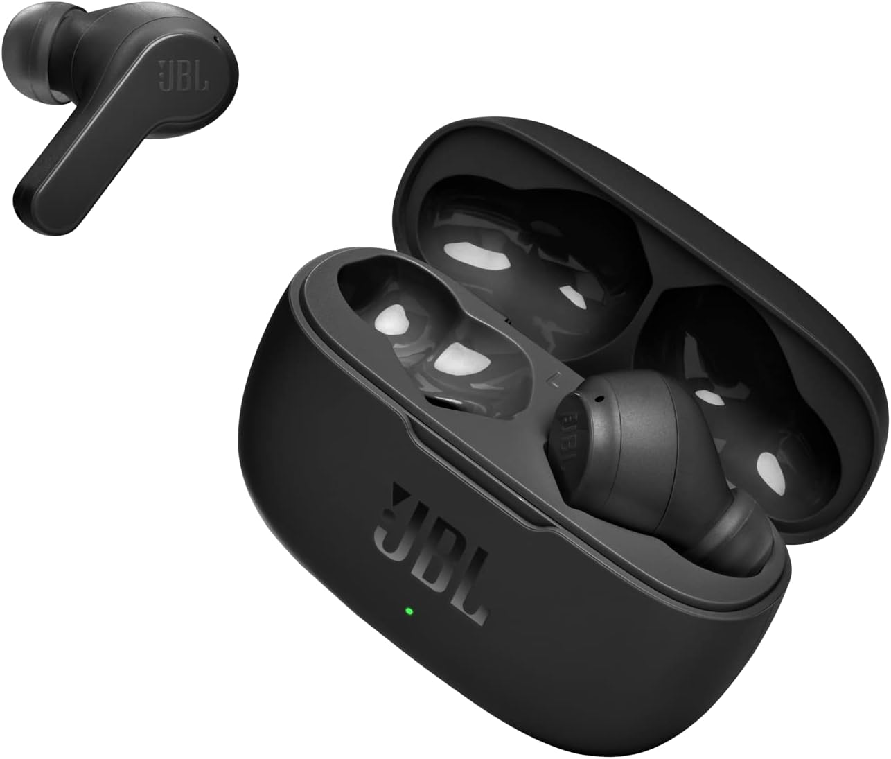 Auriculares Bluetooth JBL Wave 200TWS com estojo de carregamento/ Autonomia 5h/ Pretos - Imagem 2