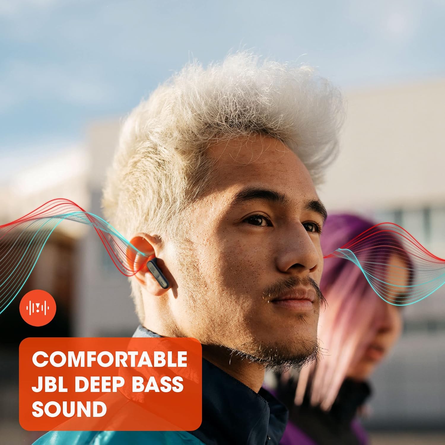 Auscultadores Bluetooth JBL Wave 300TWS com caixa de carregamento/ Autonomia 6h/ Pretos - Imagem 9