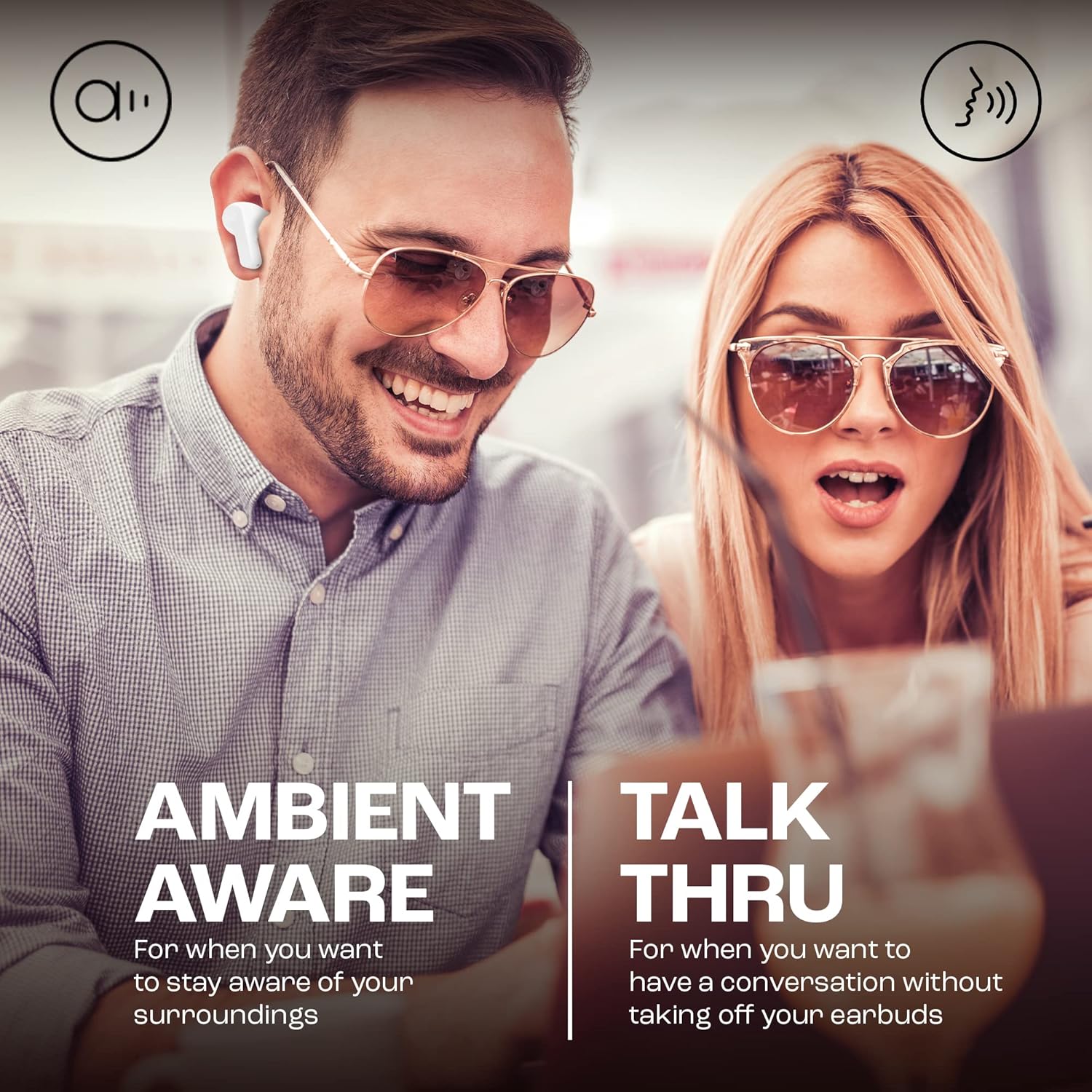Auscultadores Bluetooth JBL Wave Beam com estojo de carregamento/ Autonomia 8h/ Branco - Imagem 4