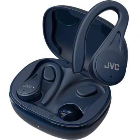 Auscultadores Bluetooth JVC HA-EC25T com estojo de carregamento/ Autonomia 7.5h/ Azuis
