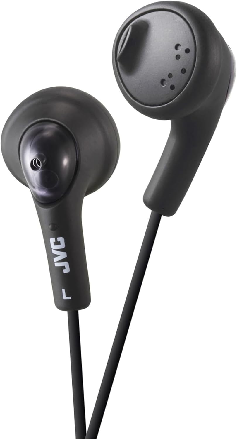 Auriculares JVC HA-F160-B-E Gumy 13.5mm Jack 3.5mm Cabo 1m Preto