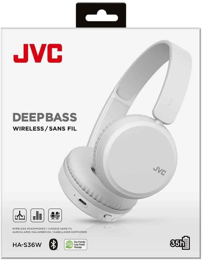 Auscultadores Sem Fios JVC HA-S36W/ com Microfone/ Bluetooth/ Brancos - Imagem 7