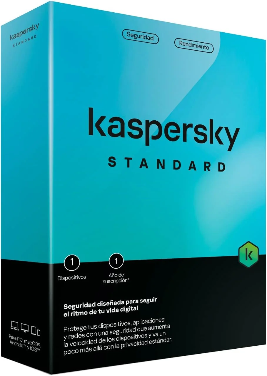Antivírus Kaspersky Standard 1 Dispositivo 1 Ano Compatível com Windows macOS Android iOS