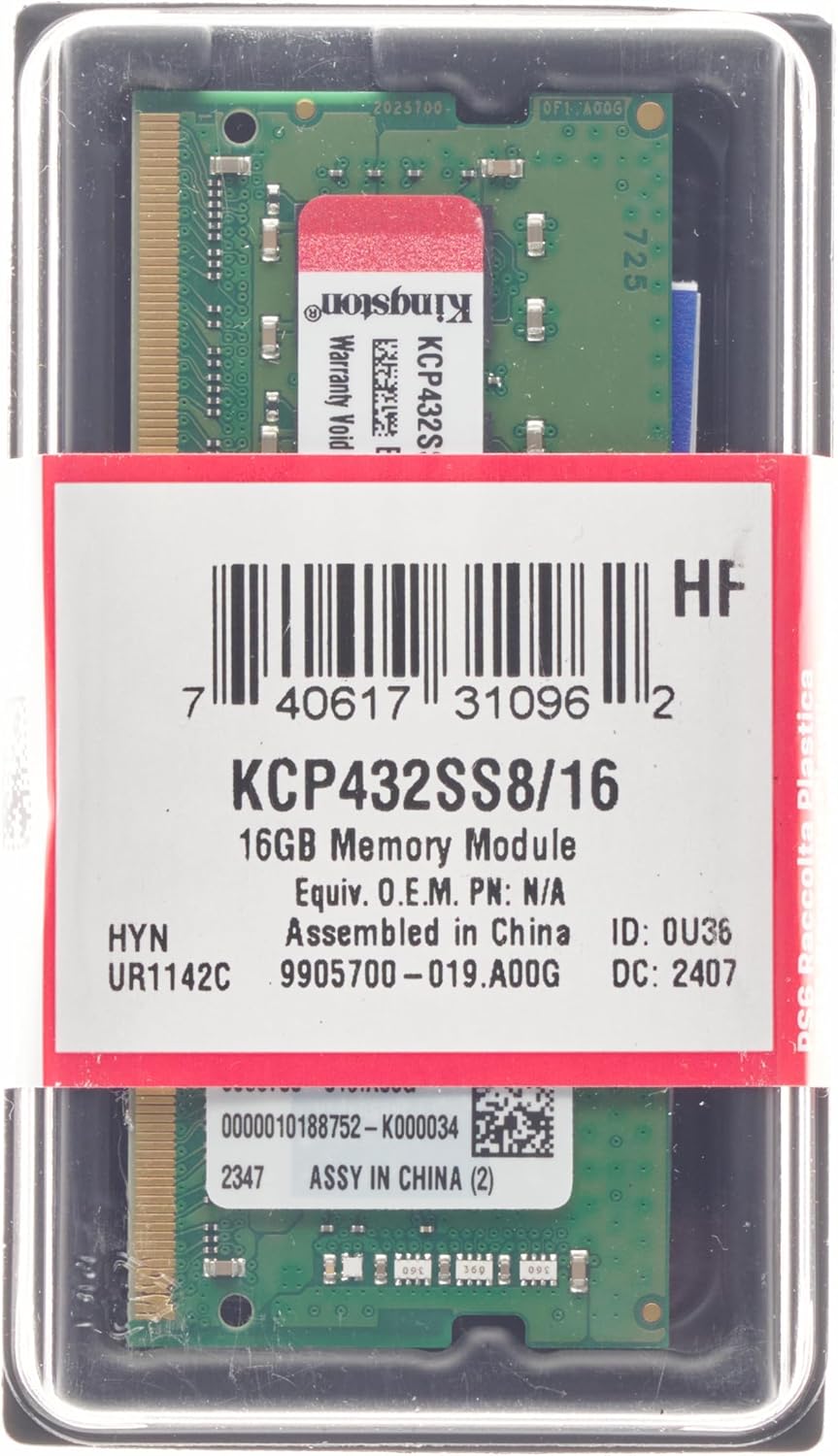 Memória RAM Kingston ValueRAM 16GB/ DDR4/ 3200MHz/ 1.2V/ CL22/ SODIMM - Imagem 2