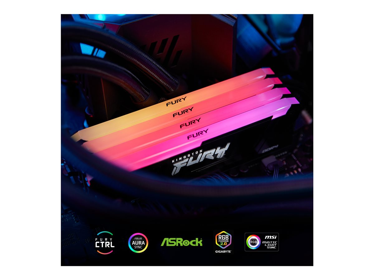 Memória RAM Kingston FURY Beast RGB 32GB/ DDR4/ 3200MHz/ 1.35V/ CL16/ DIMM - Imagem 8
