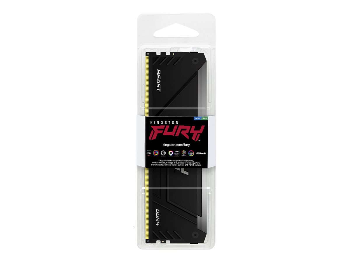 Memória RAM Kingston FURY Beast RGB 32GB/ DDR4/ 3200MHz/ 1.35V/ CL16/ DIMM - Imagem 2