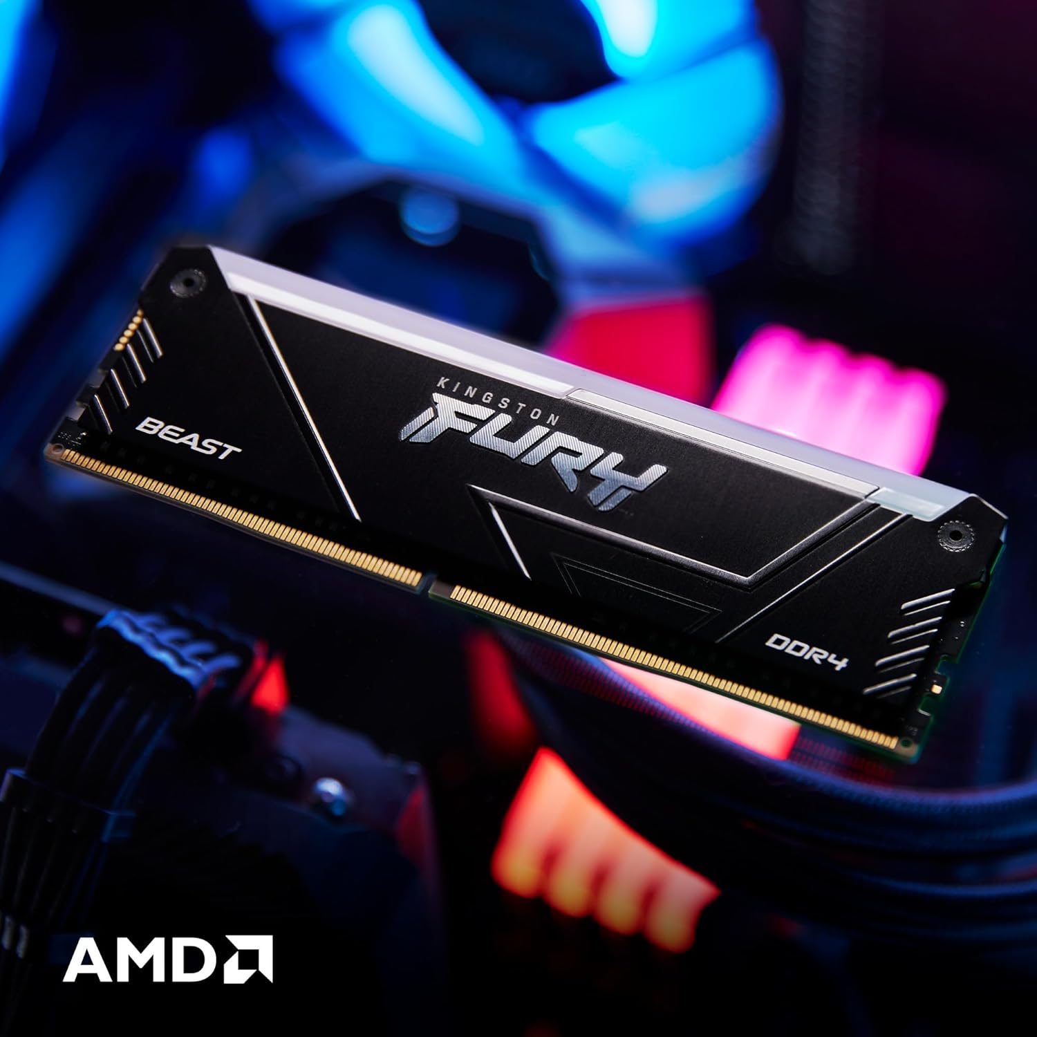 Memória RAM Kingston FURY Beast RGB 8GB/ DDR4/ 3200MHz/ 1.35V/ CL16/ DIMM - Imagem 6
