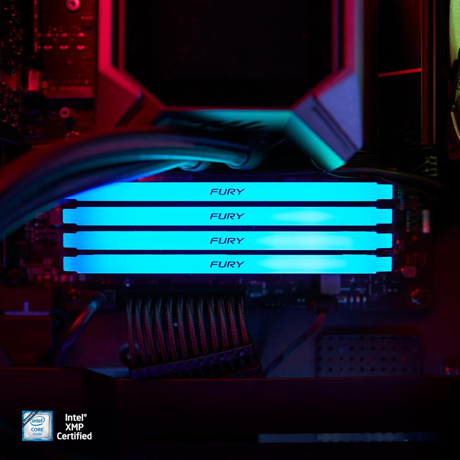 Memória RAM Kingston FURY Beast RGB 8GB/ DDR4/ 3200MHz/ 1.35V/ CL16/ DIMM - Imagem 5