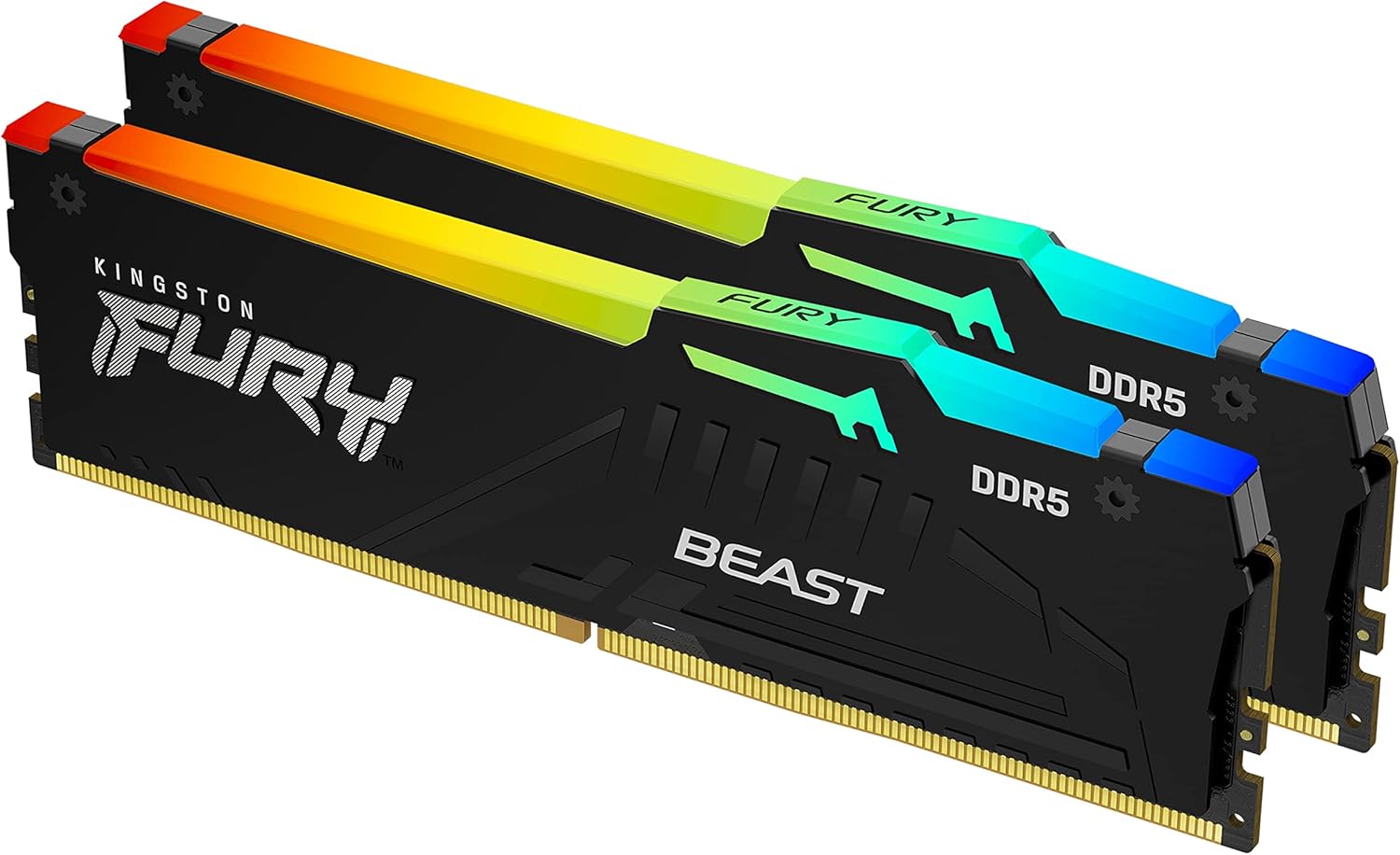 Memória RAM Kingston FURY Beast RGB 2 x 16GB/ DDR5/ 5600MHz/ 1.25V/ CL36/ DIMM