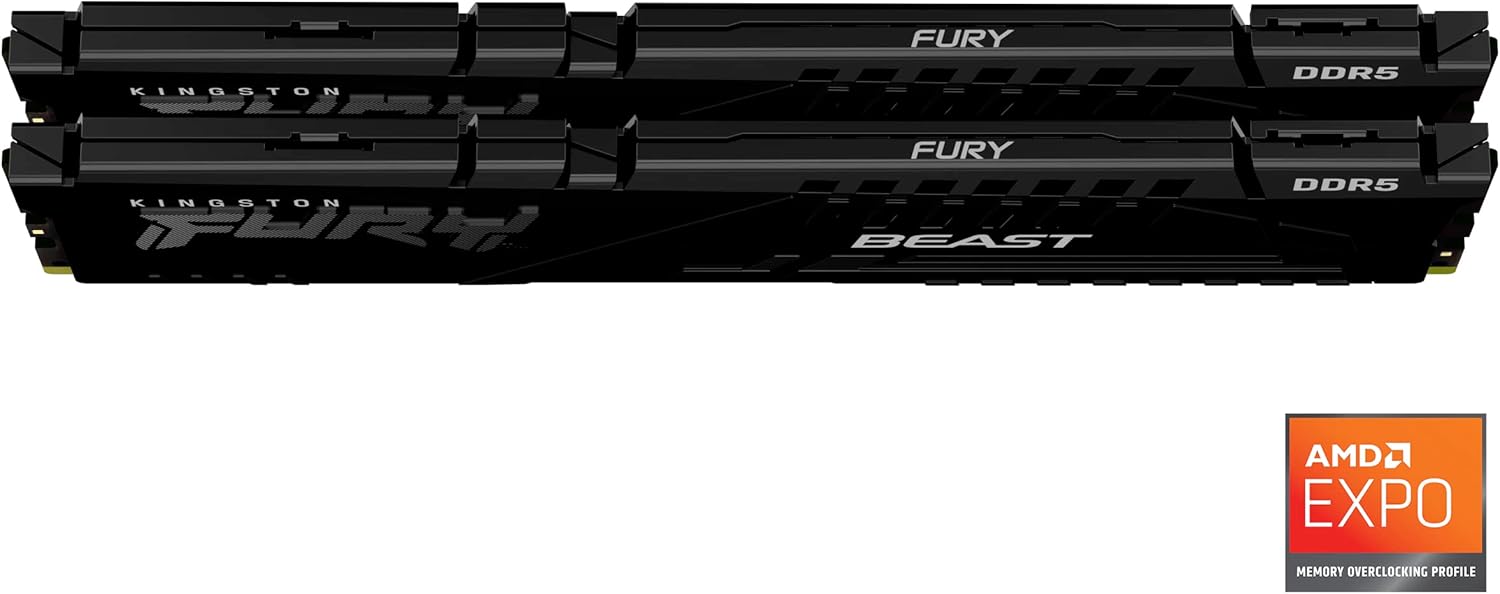Memória RAM Kingston FURY Beast 2 x 16GB/ DDR5/ 5600MHz/ 1.25V/ CL36/ DIMM - Imagem 2