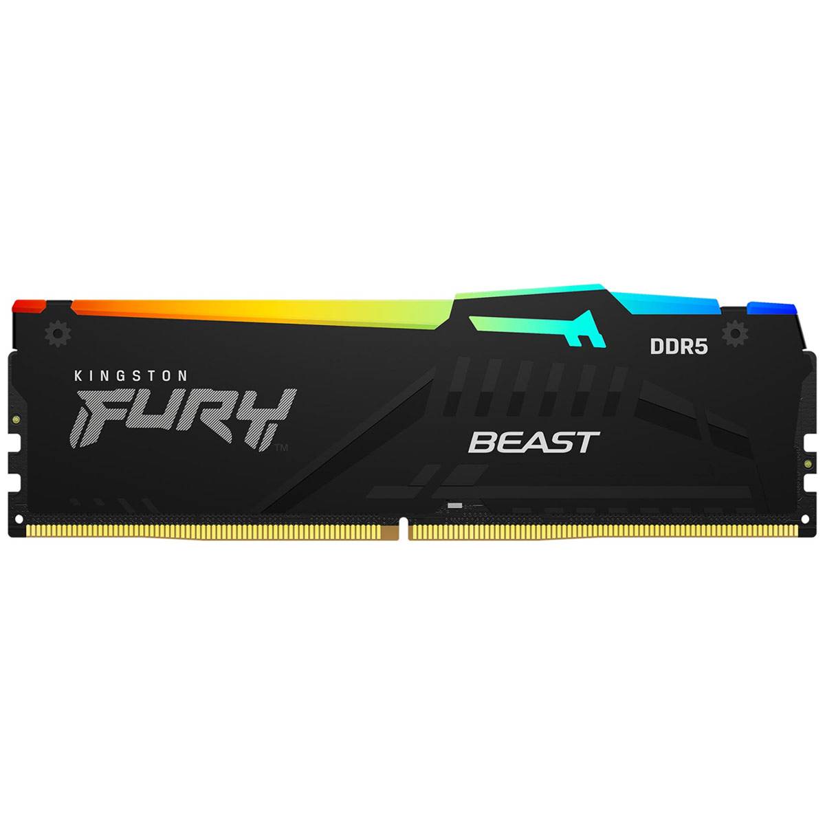 Memória RAM Kingston FURY Beast RGB 16GB/ DDR5/ 5600MHz/ 1.25V/ CL40/ DIMM