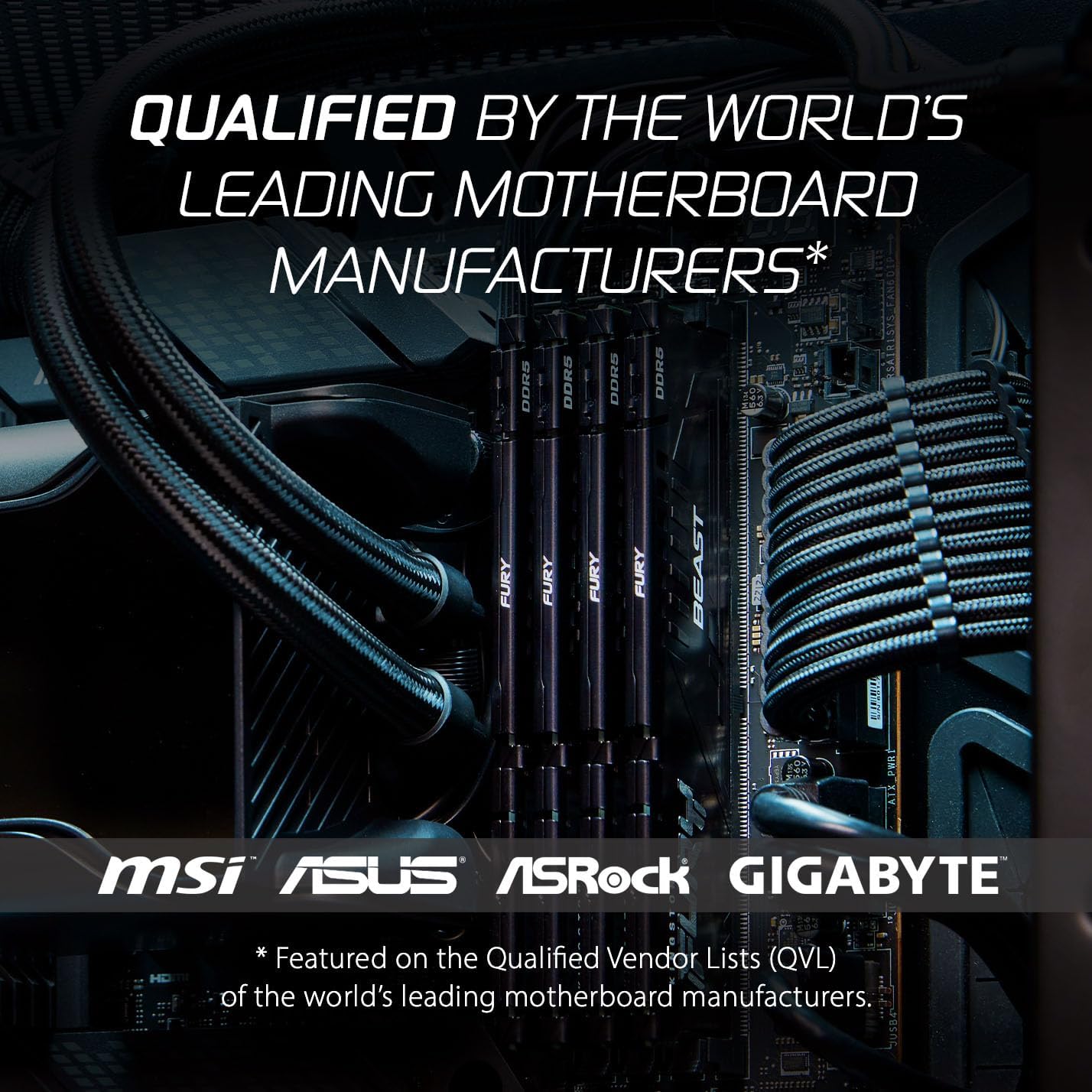 Memória RAM Kingston FURY Beast EXPO 16GB/ DDR5/ 6000MHz/ 1.4V/ CL30/ DIMM - Imagem 2