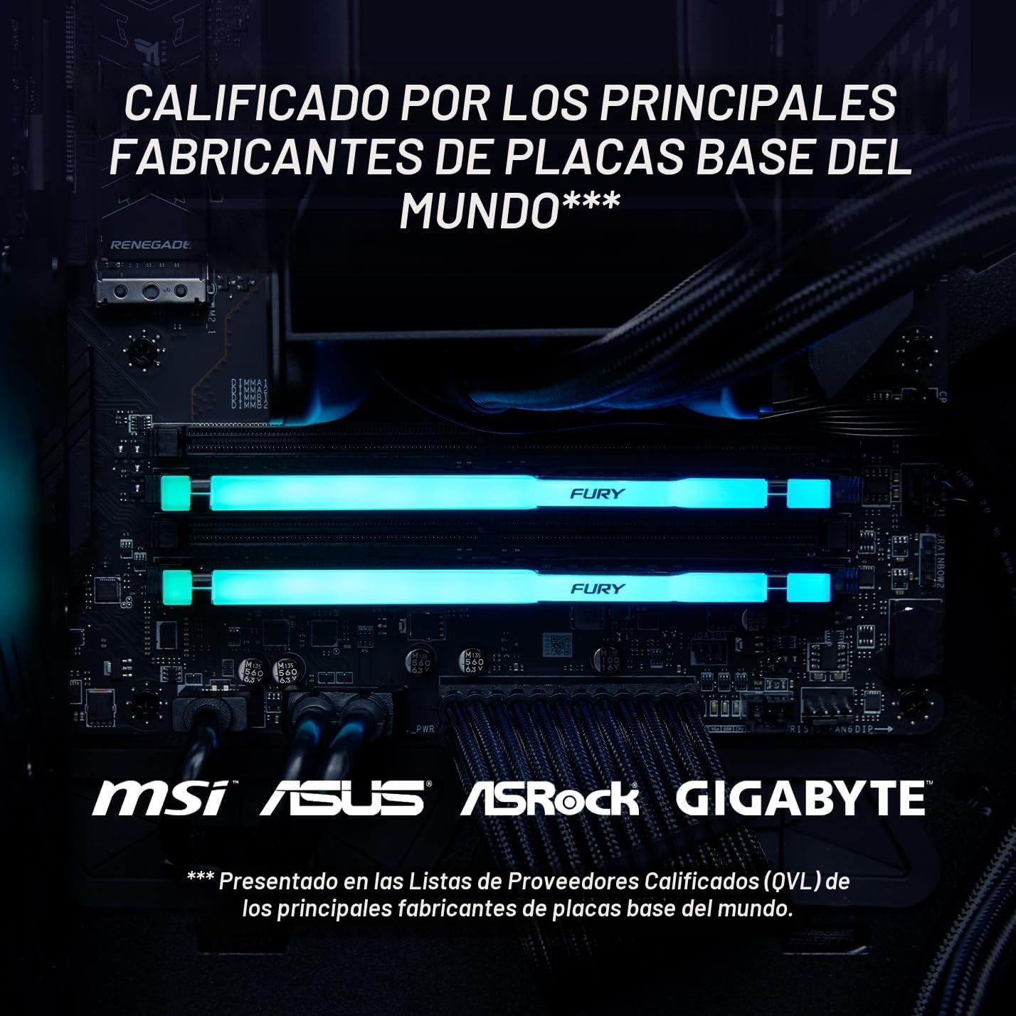 Memória RAM Kingston FURY Beast RGB 16GB/ DDR5/ 6000MHz/ 1.4V/ CL30/ DIMM - Imagem 3