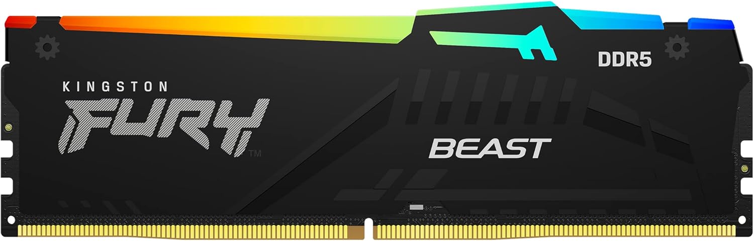 Memória RAM Kingston FURY Beast RGB 8GB/ DDR5/ 6000MHz/ 1.35V/ CL36/ DIMM - Imagem 1