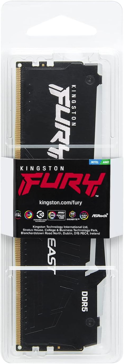 Memória RAM Kingston FURY Beast RGB 8GB/ DDR5/ 6000MHz/ 1.35V/ CL36/ DIMM - Imagem 4
